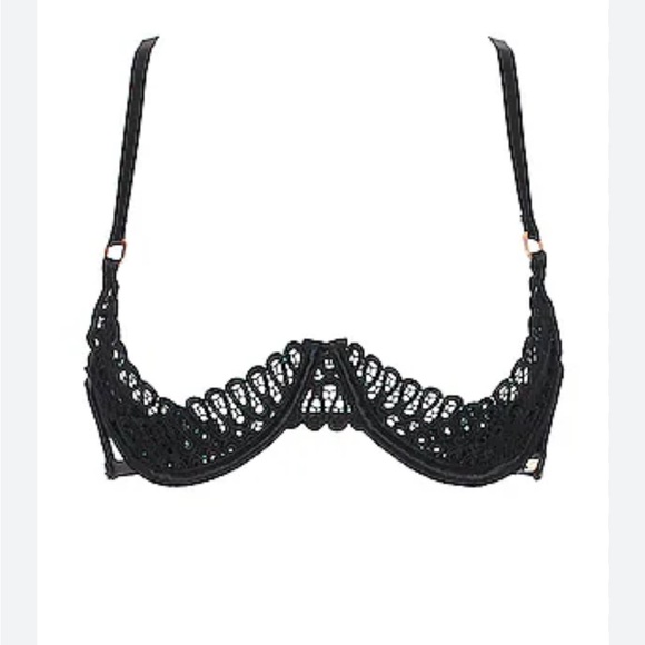 NWT BLUEBELLA Tallulah Open Wired Bra in Black Size 36B